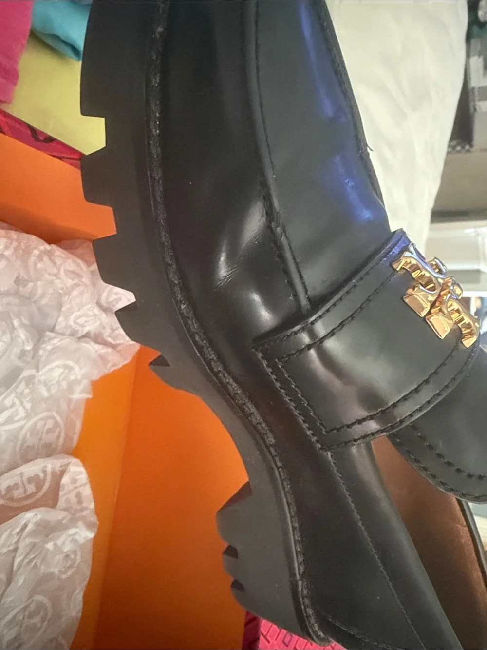 Tory Burch Mini Everly Chunky Loafer in Black